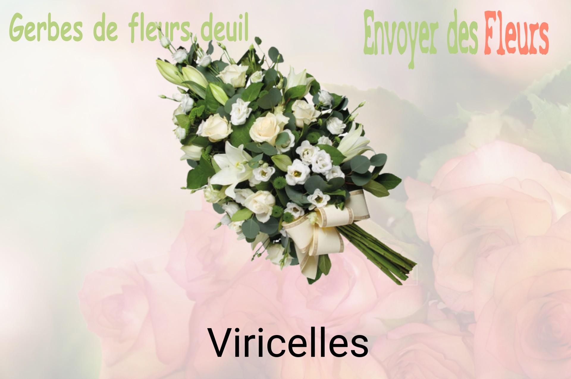 Gerbe de fleurs de deuil livrée à Viricelles